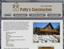 Tablet Screenshot of paffysconstruction.com